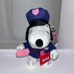 Peanuts Mail Carrier Plush - Blue and Pink
